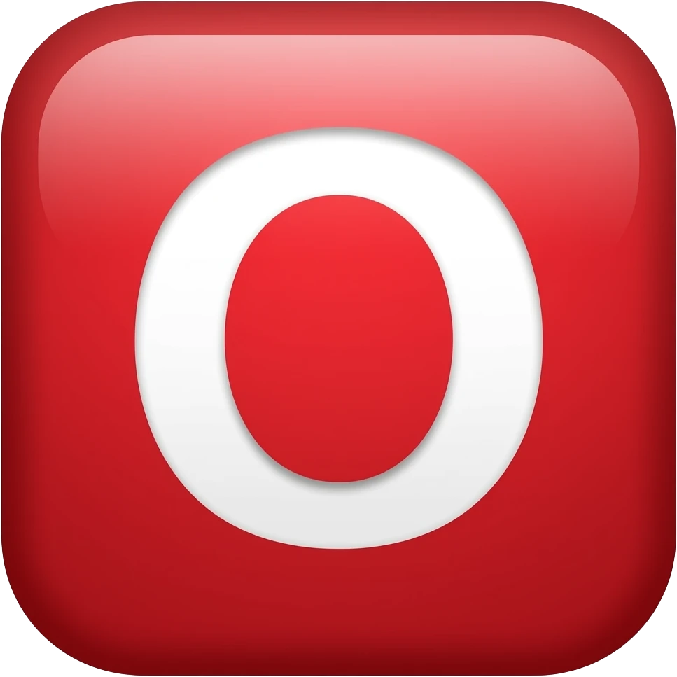 Letter O in red square emoji