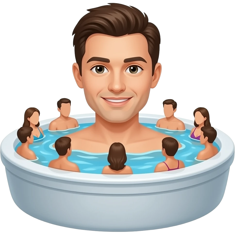 Lots of People in hot tub emoji