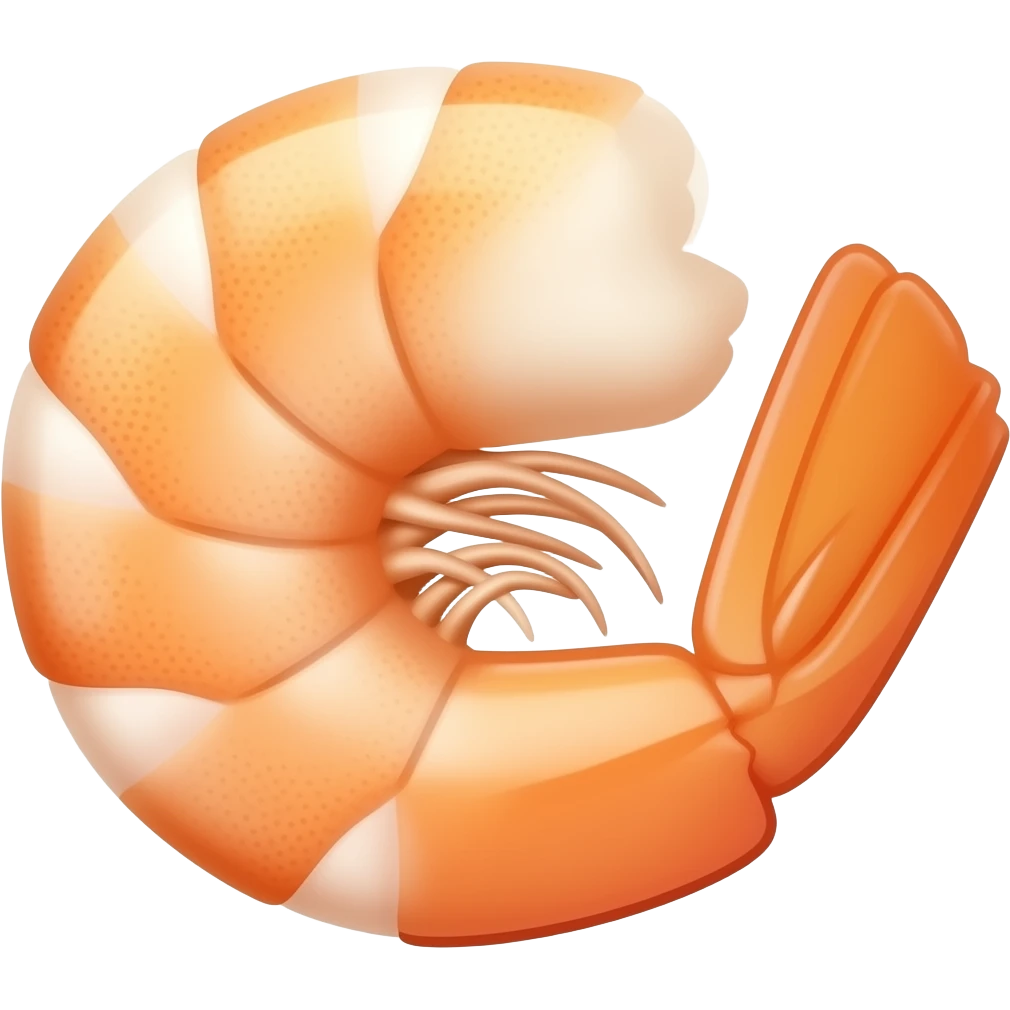 orange shrimp emoji