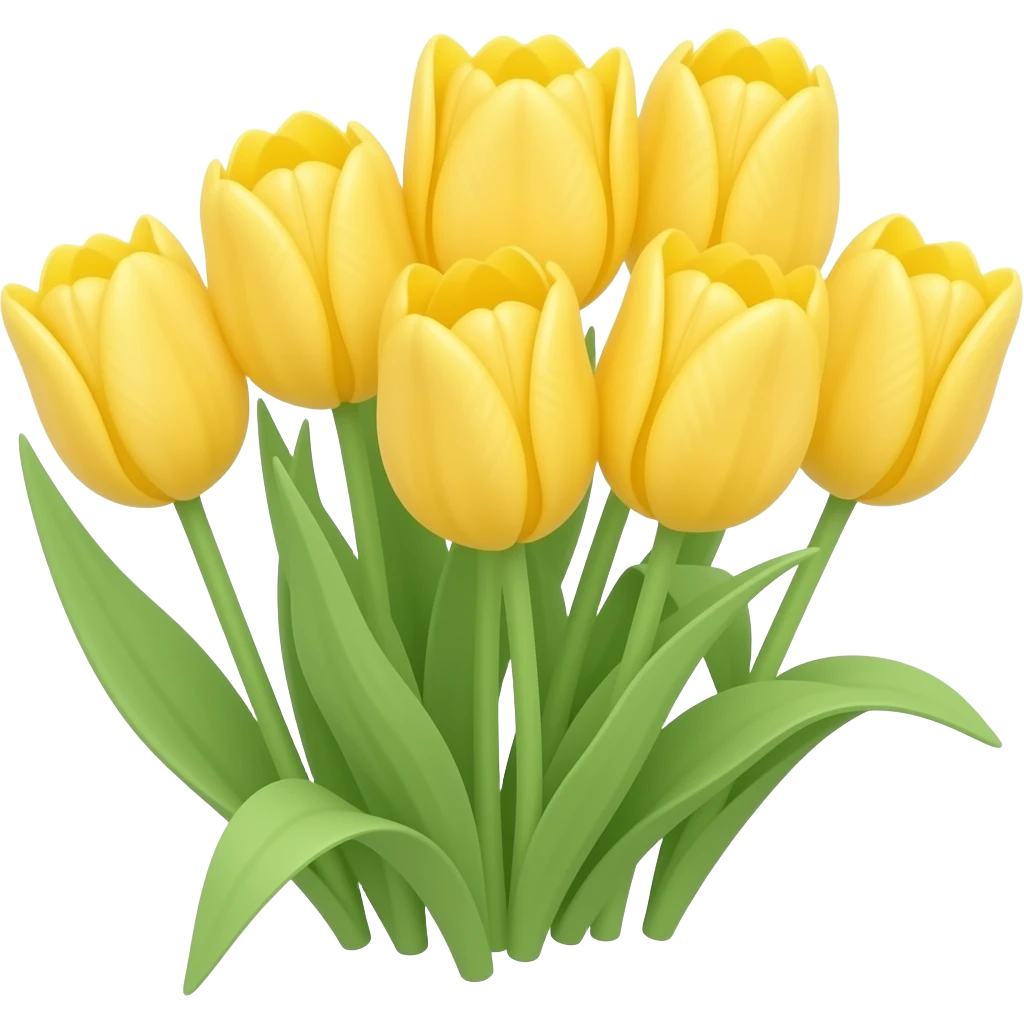 нарисуй желтые тюльпаны emoji