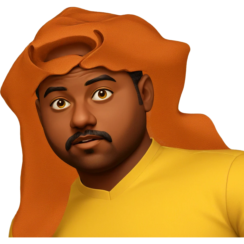 portrait of dark-skinned male emoji