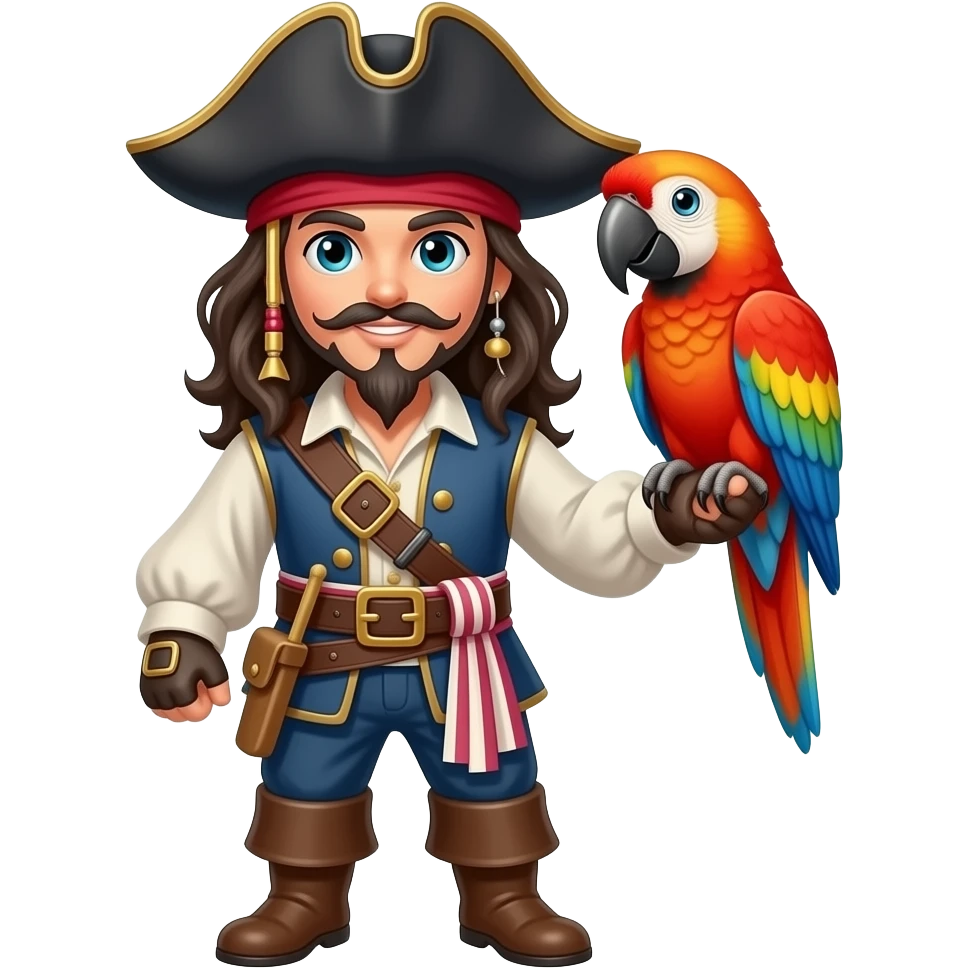 pirate and parrot emoji