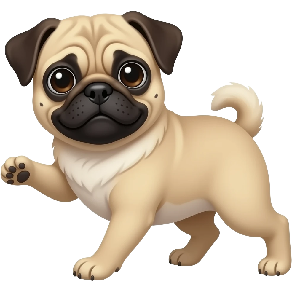 Pug  dançando emoji