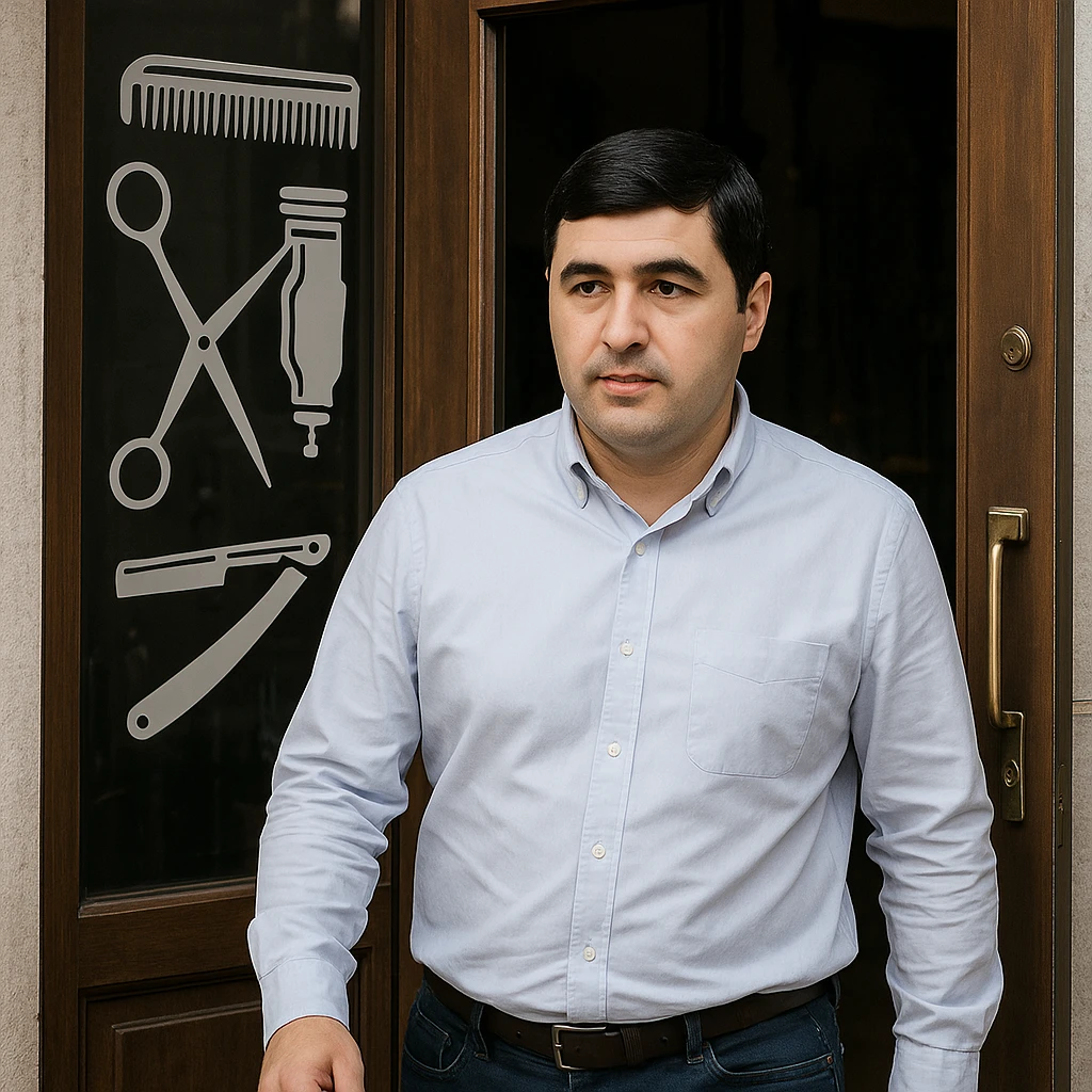menga shu odamni sartarosh xonadan chiqib ketayotganini chizib ber emoji