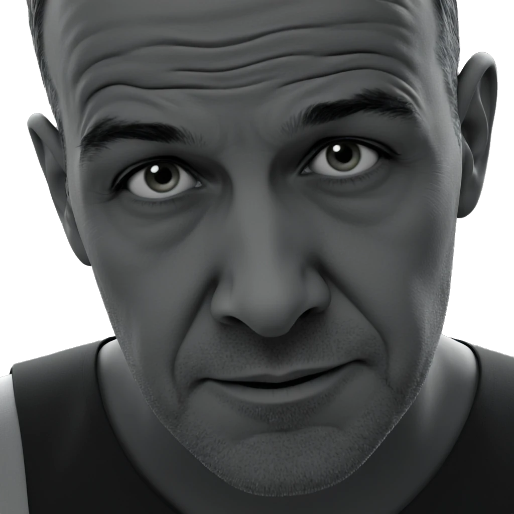 serious monochrome boy portrait emoji