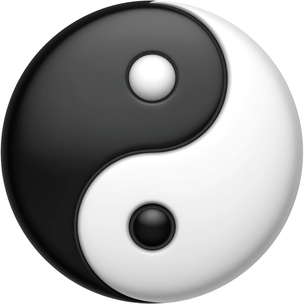 yin yang 3d emoji