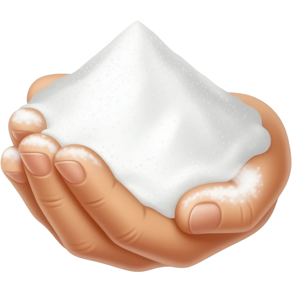 hand with flour emoji