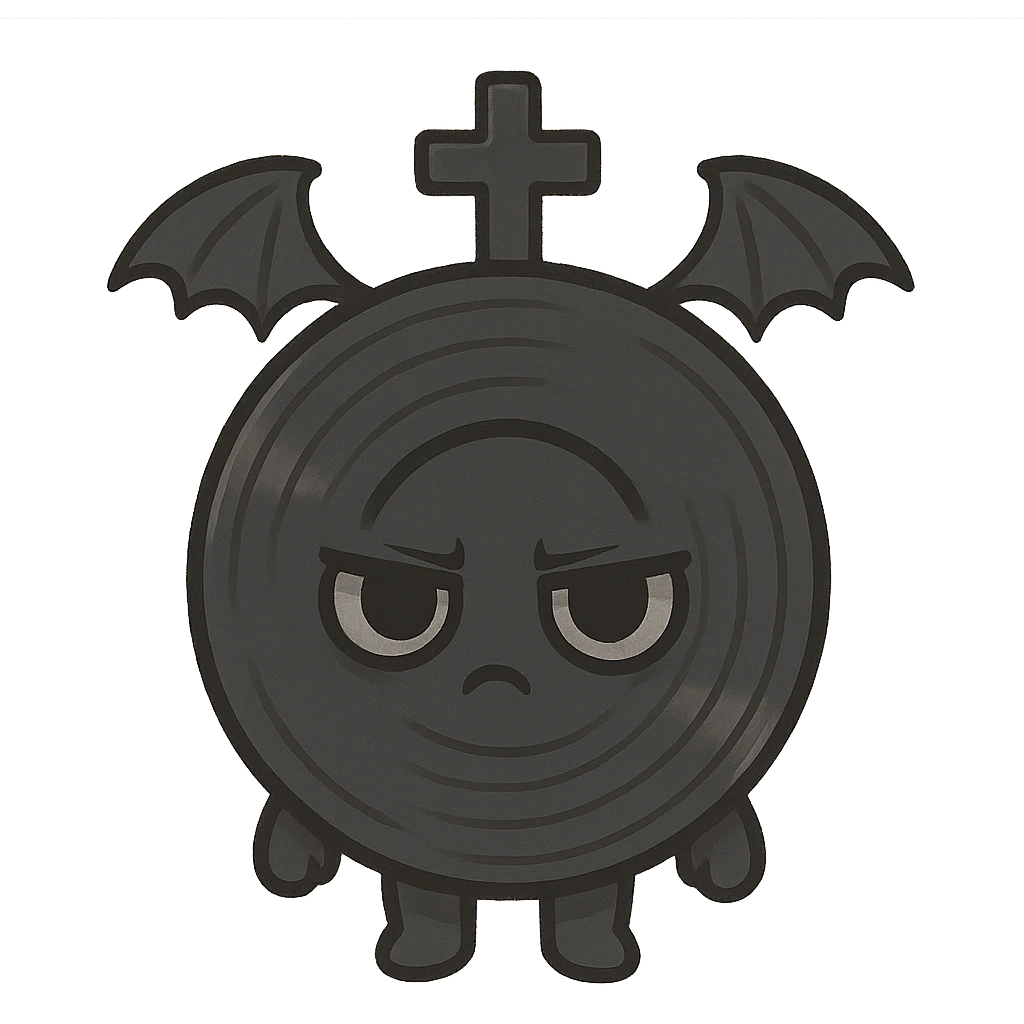Goth black object emoji