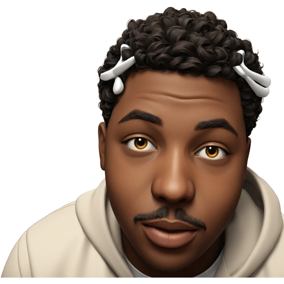 portrait of a dark-skinned male emoji