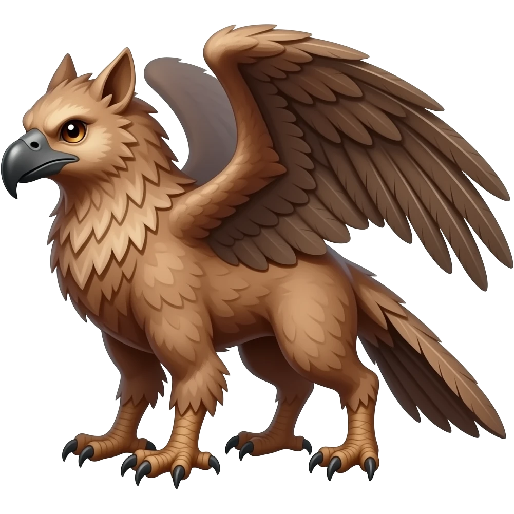 red-brownish-gryphon-griffin-GriffSnuff-animal-hybrid-creature emoji