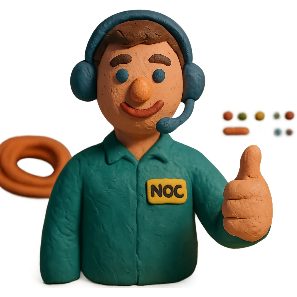 NOC technician giving a thumbs up emoji
