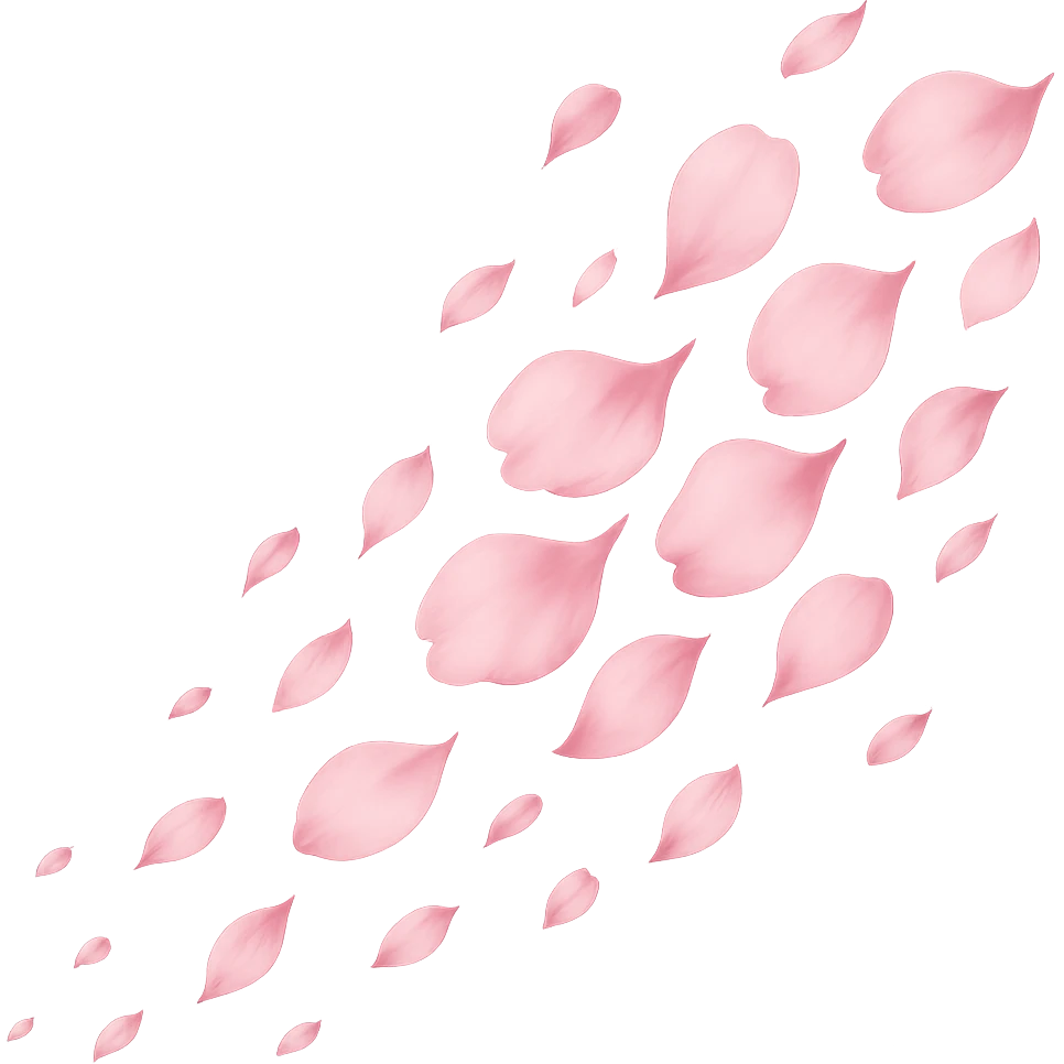 pink cherry blossom in the wind, no background emoji