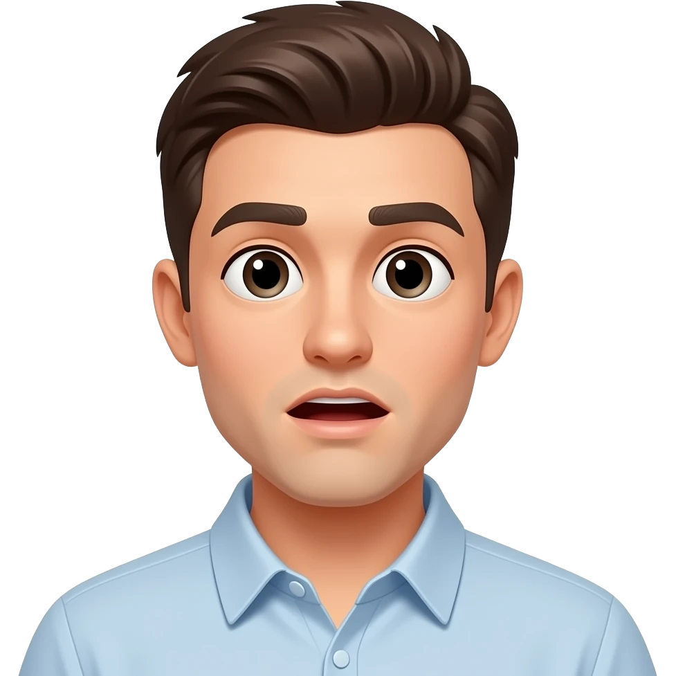 мужчина 25 лет удивлен emoji