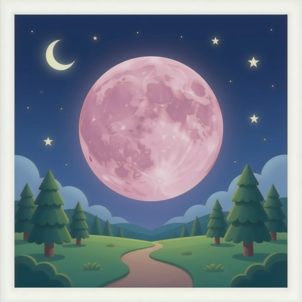 Pink moon copy and paste emoji