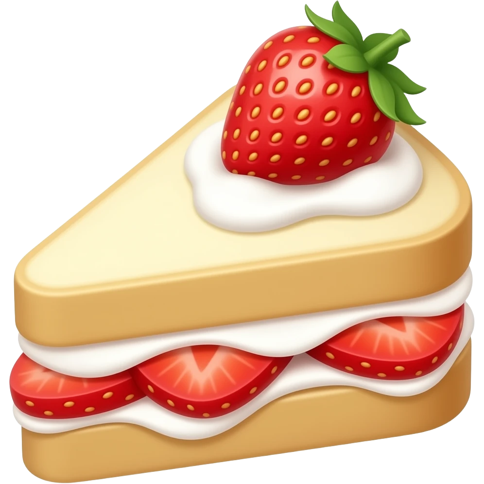 only strawberry and cream sando no green split in triangle emoji
