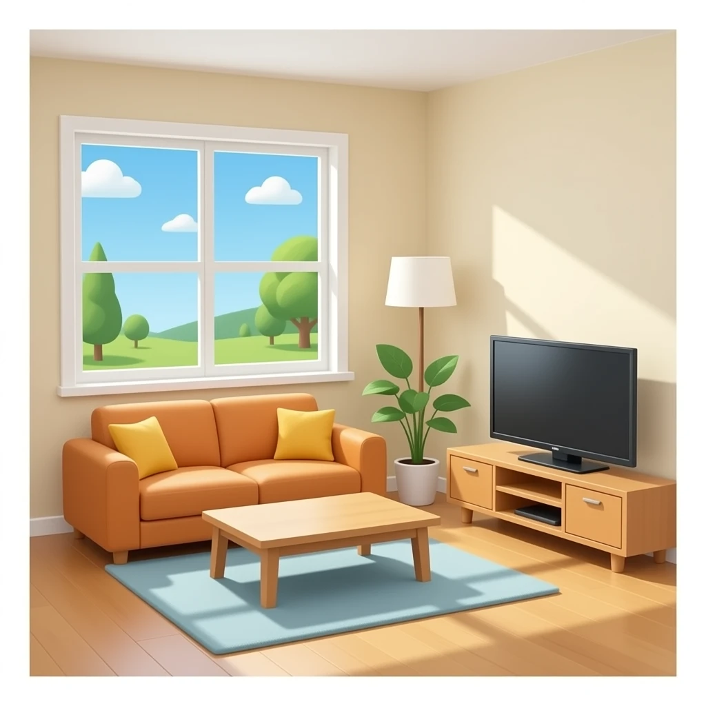 sofa and tv living room emoji