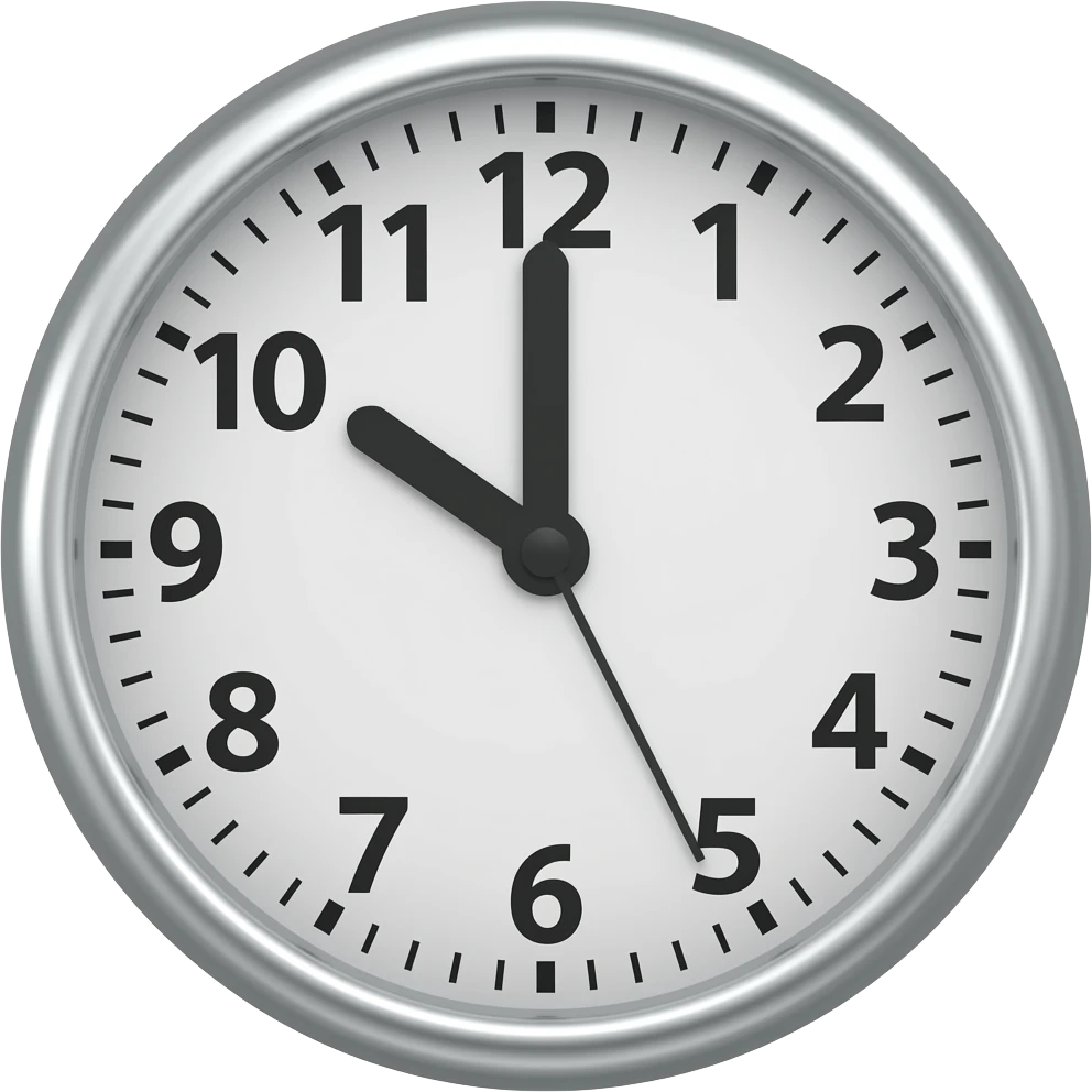 RELOJ DIGITAL MOSTRANDO 5 MINUTOS emoji