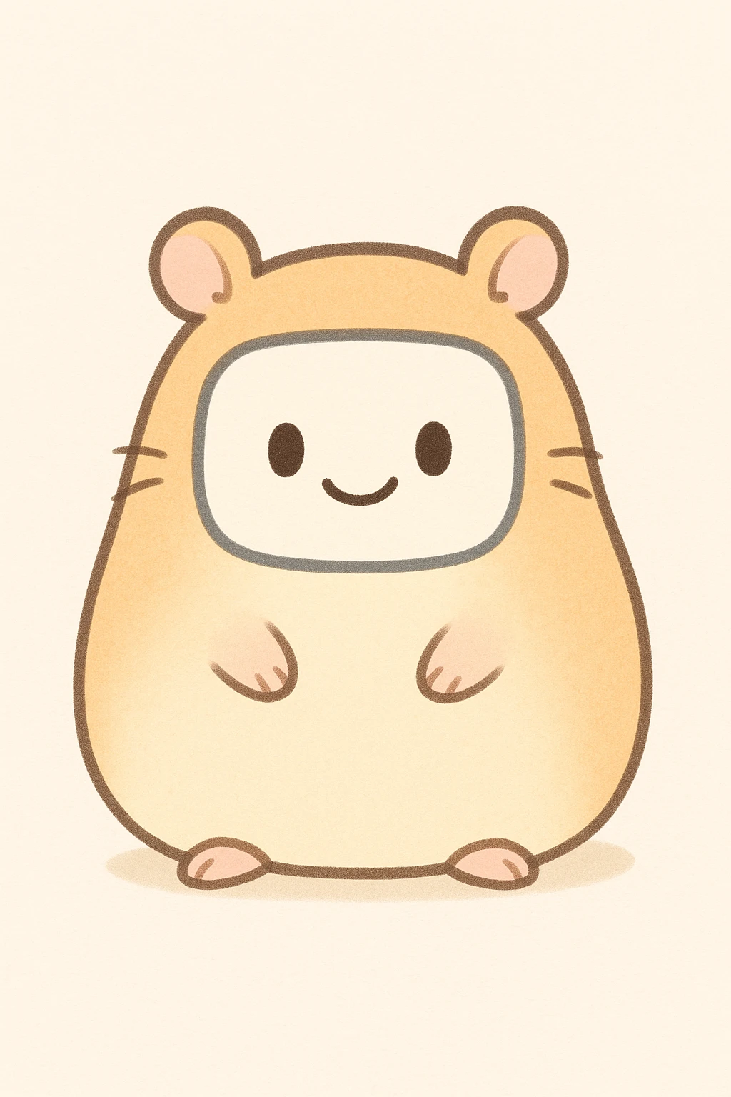cute cartoon style hamster with your face, body is a potato emoji