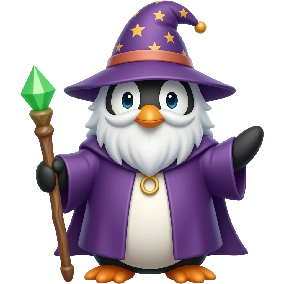 Penguin Wizard emoji