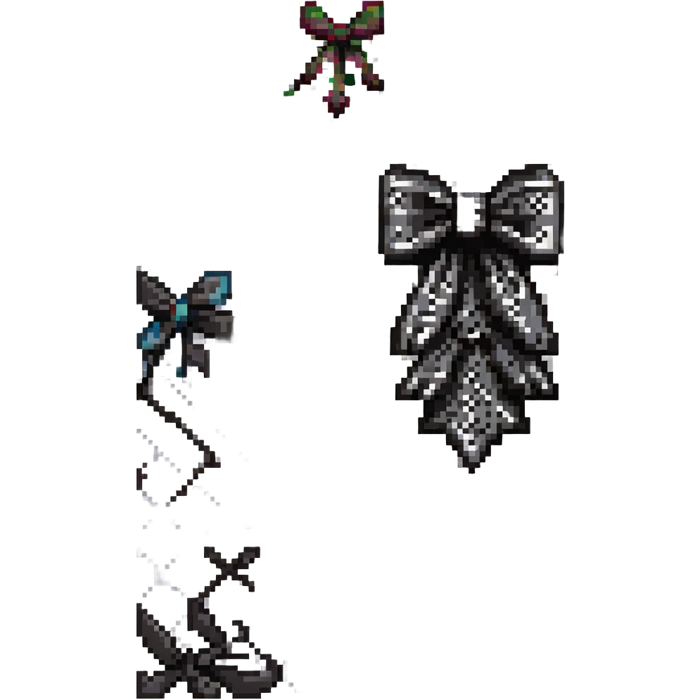 gothic style bow, black lace, dark elegant, subtle skull or cross motif, moody atmosphere emoji