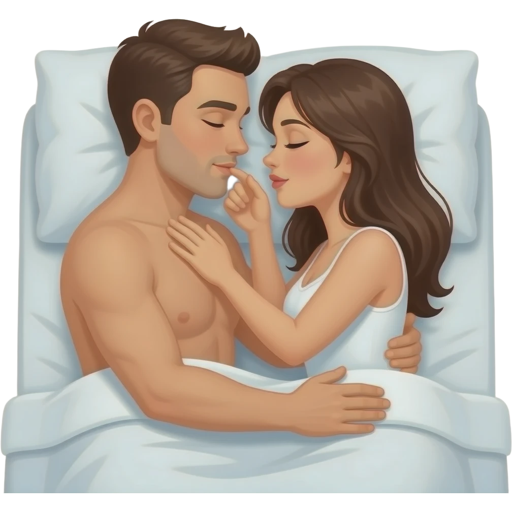 Sexual man and woman man having intercourse in bed emojis emoji