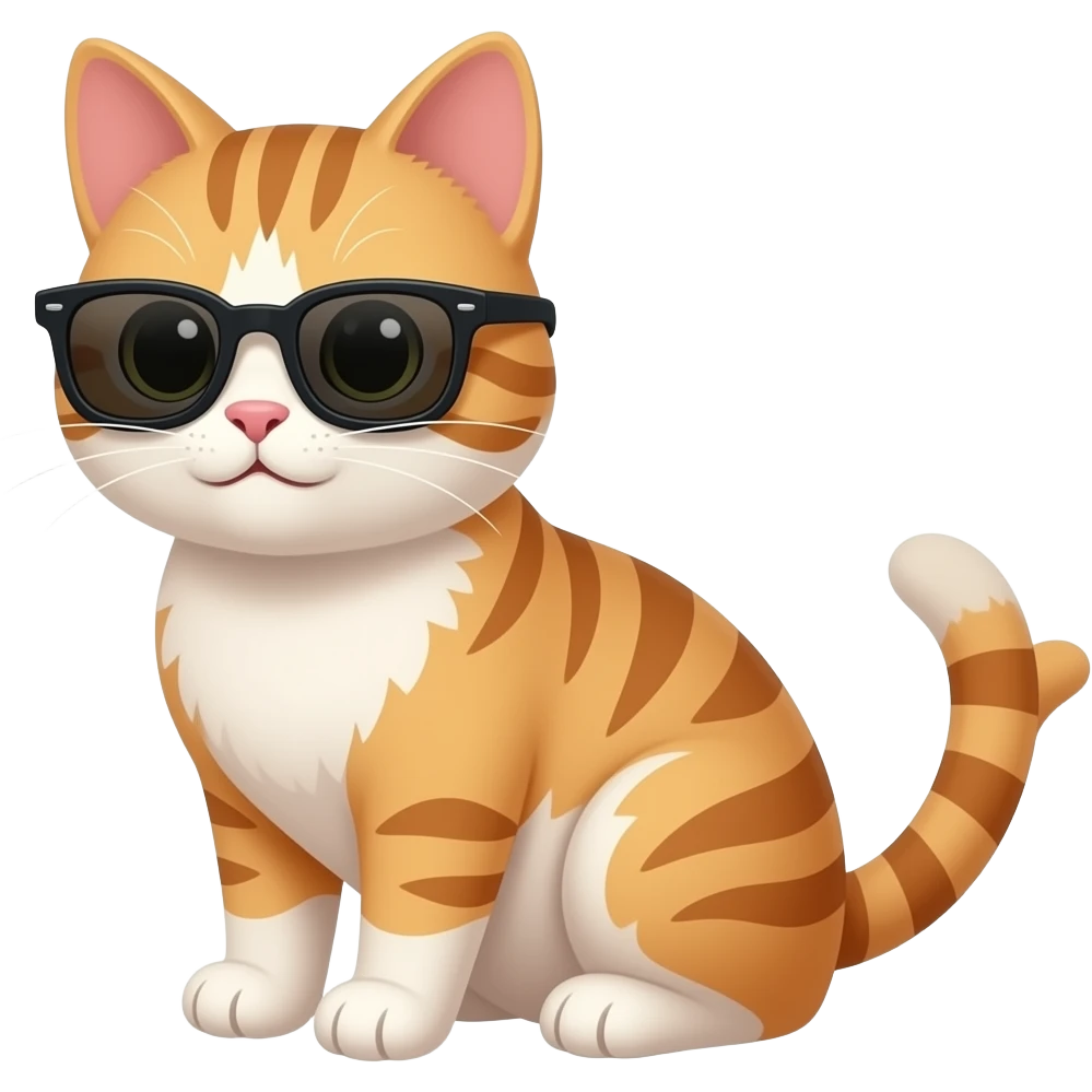 Cat wearing sunglasses emoji