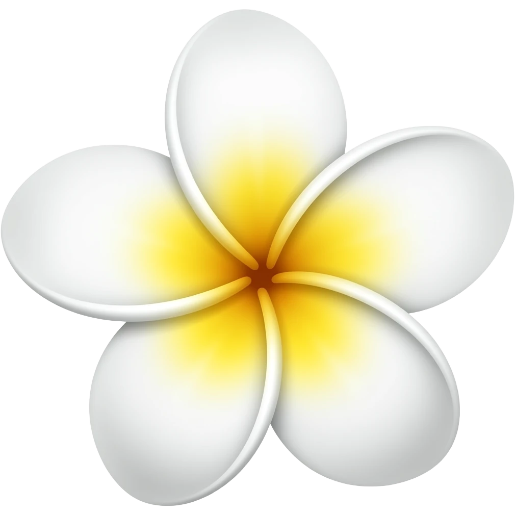 White frangipani emoji