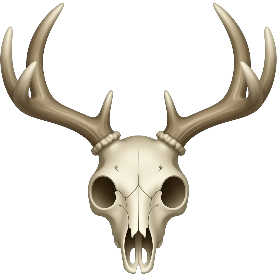 deer skull bones emoji
