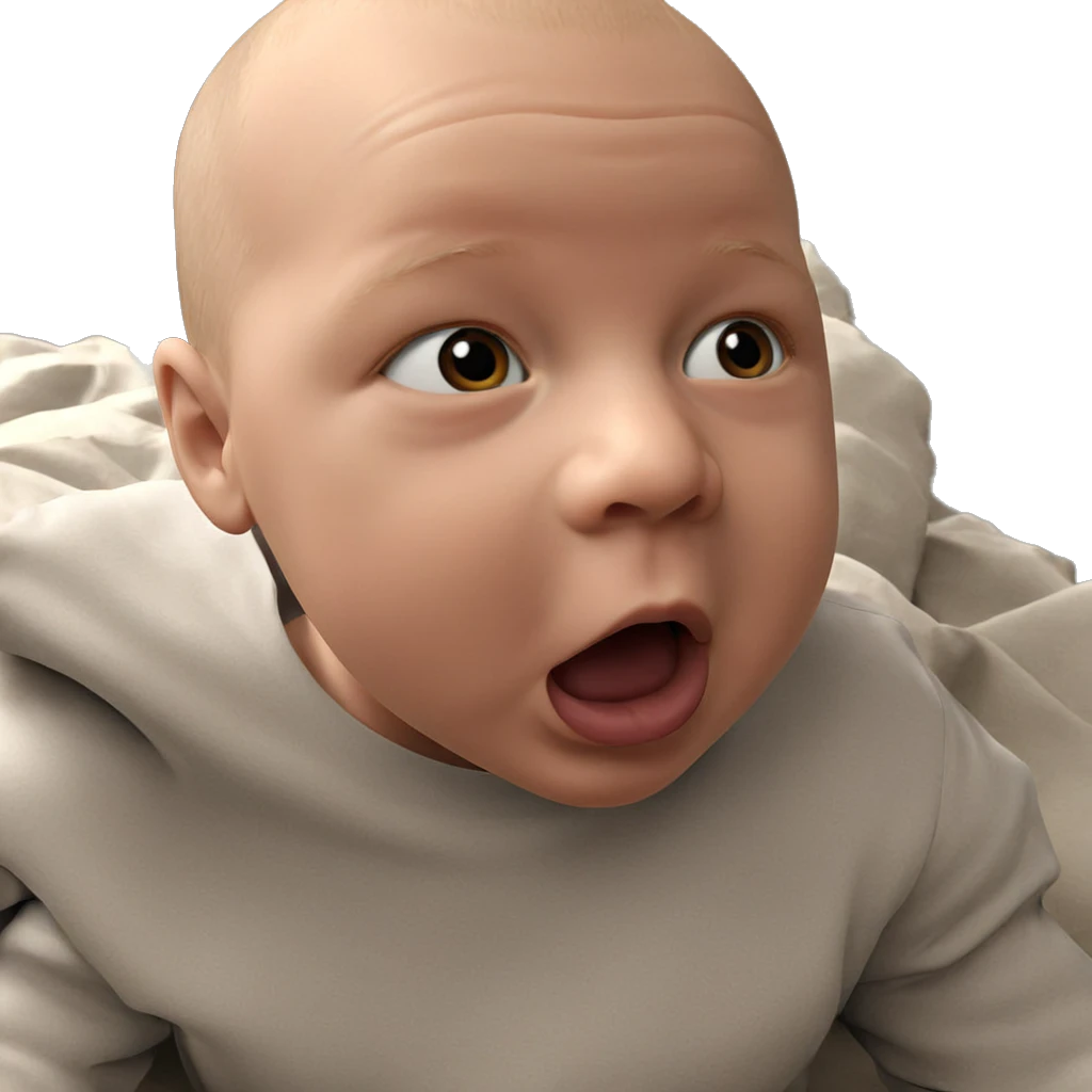 bald boy with open mouth emoji