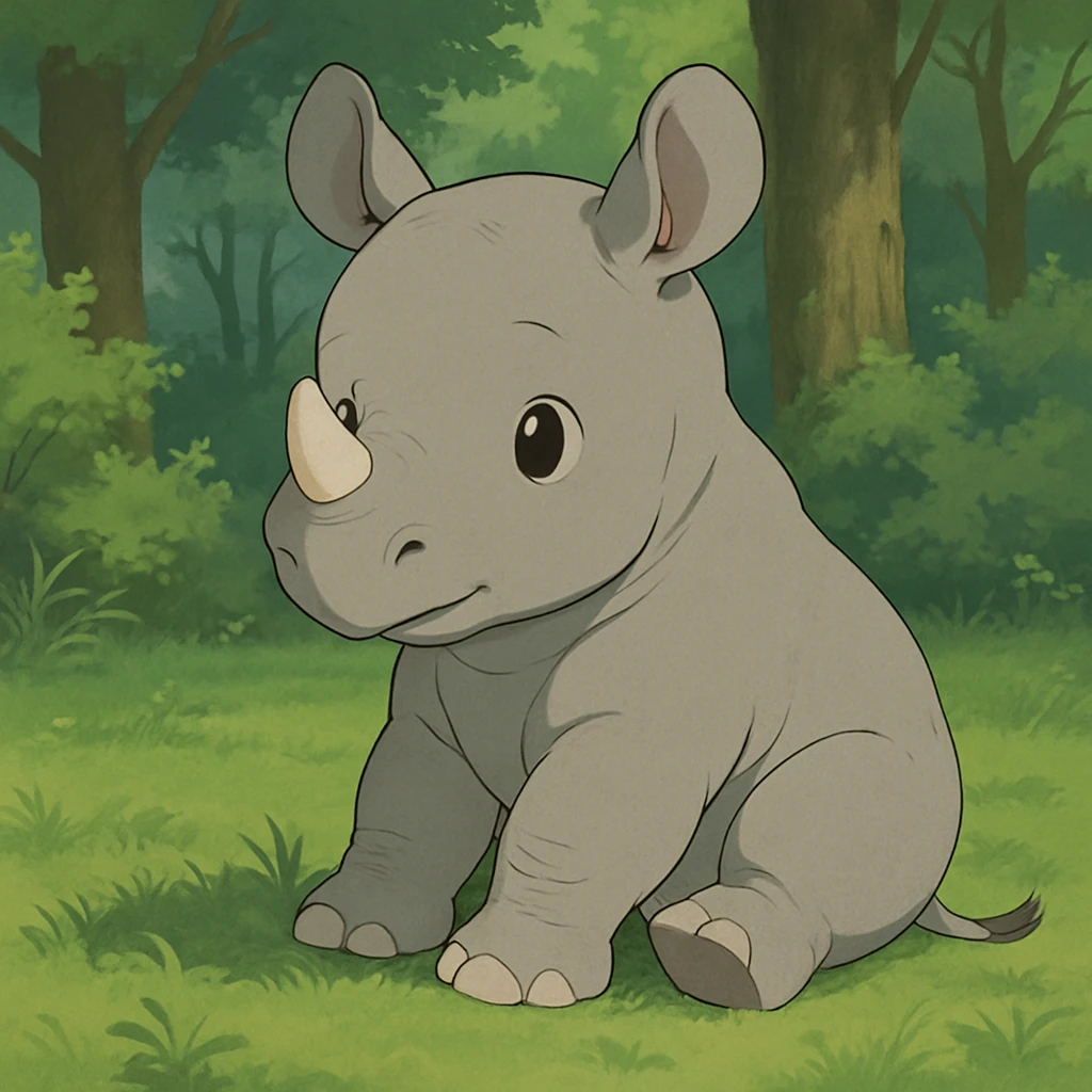gray baby rhino emoji