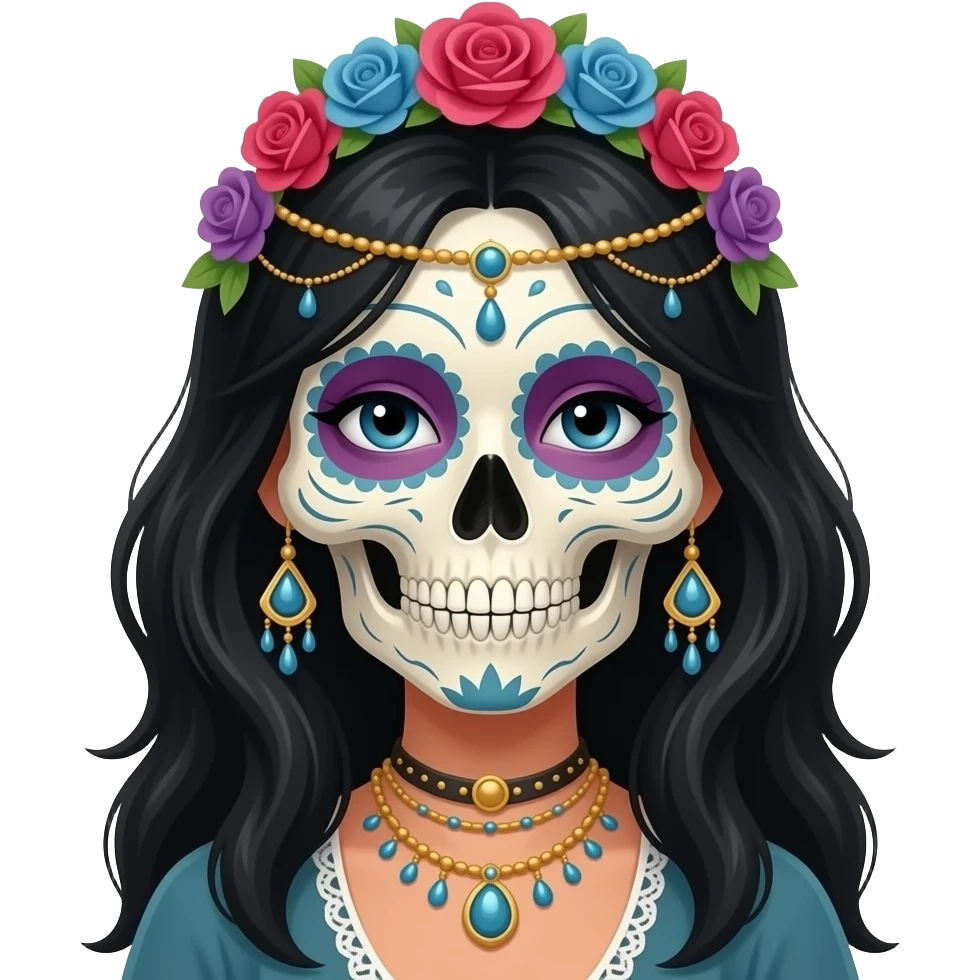 gypsy skull woman emoji