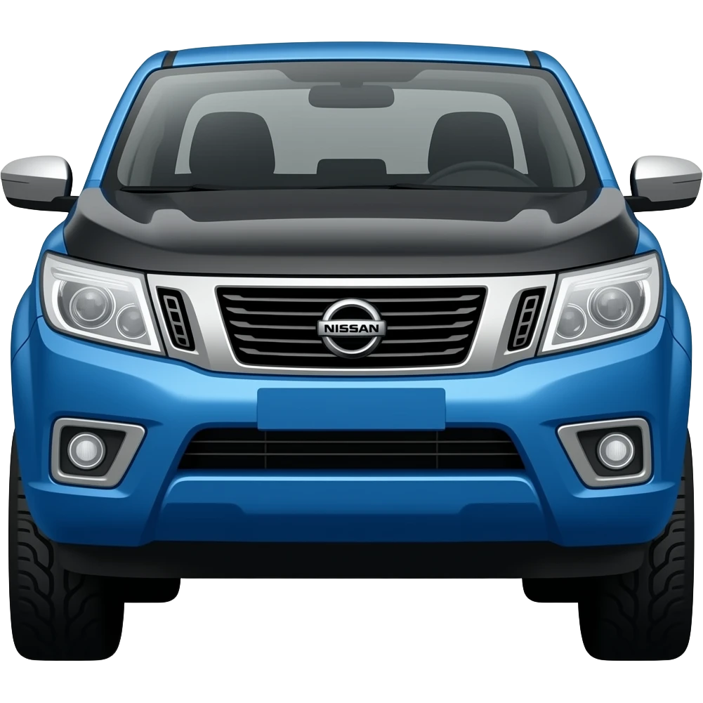 Un Nissan np300 2018 pickup azul ya abajo adelante sea negro emoji