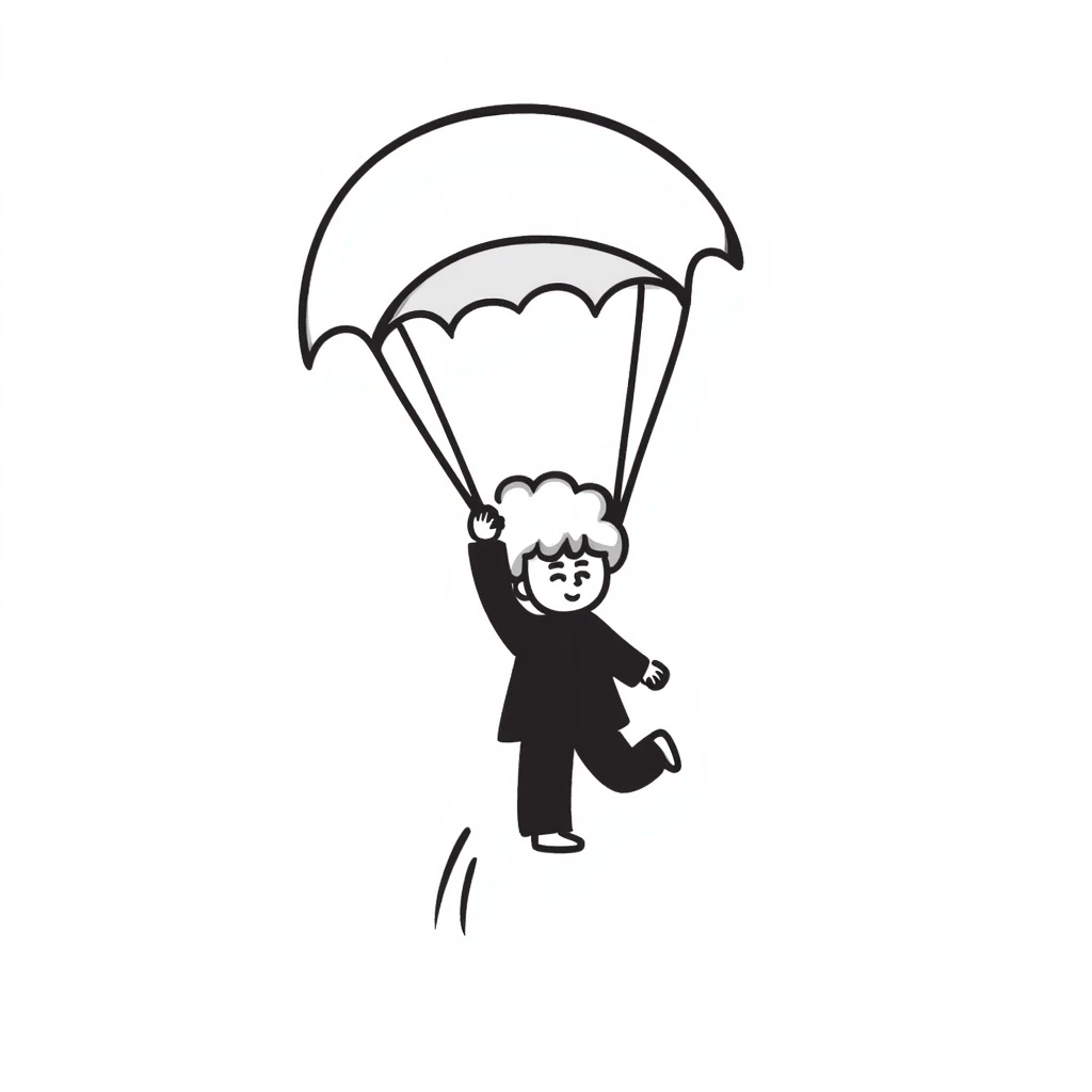 Parachuting toy emoji