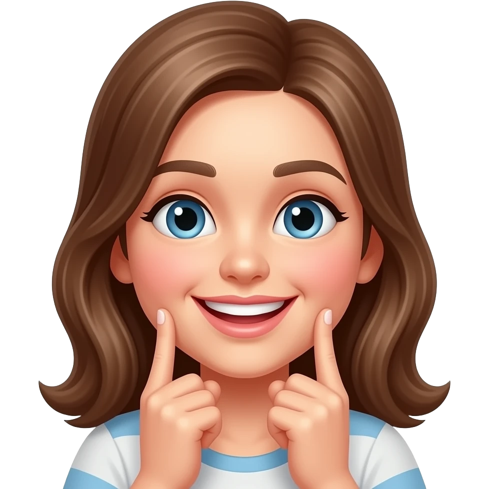 took the thumbs in and have her four fingers and the thumb touching her jaw cute like hand in fist but both hands under your jaw cute like that, but I have the thumbs part of your hand facing the jaws and have it a girl and have her smiling and cute looking emoji