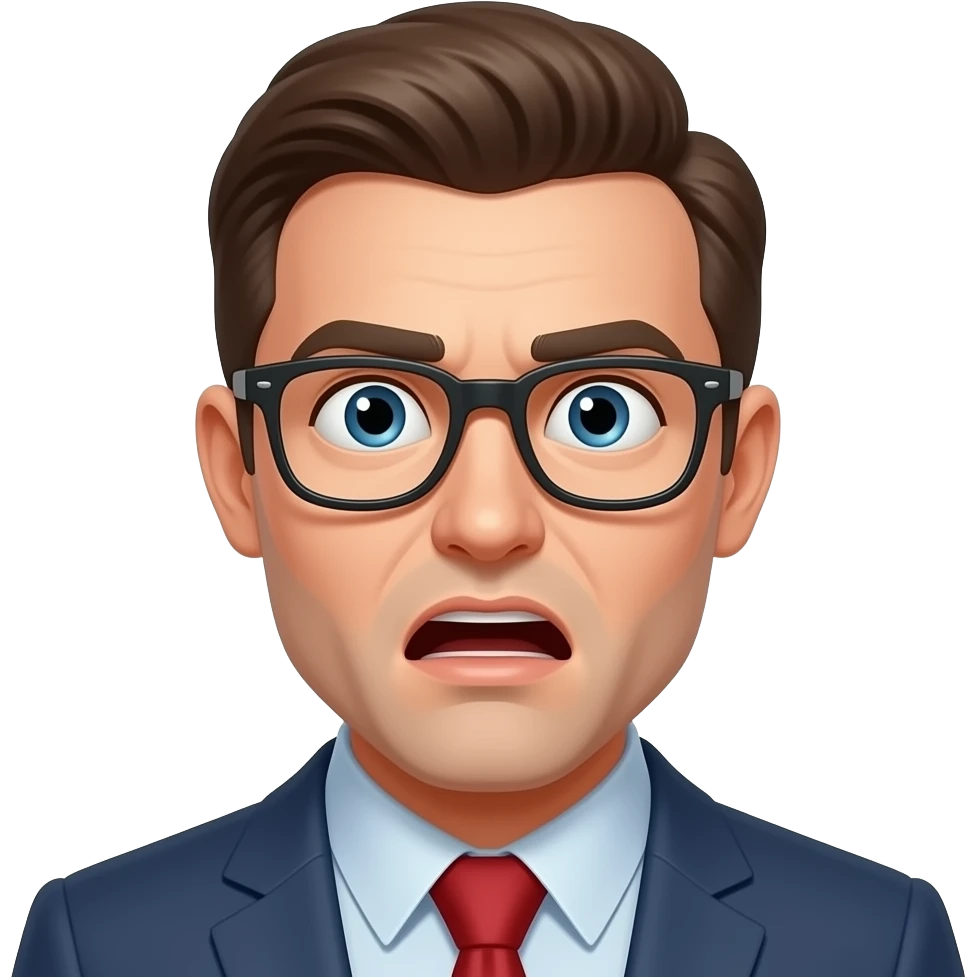 shoked white man with glasses emoji