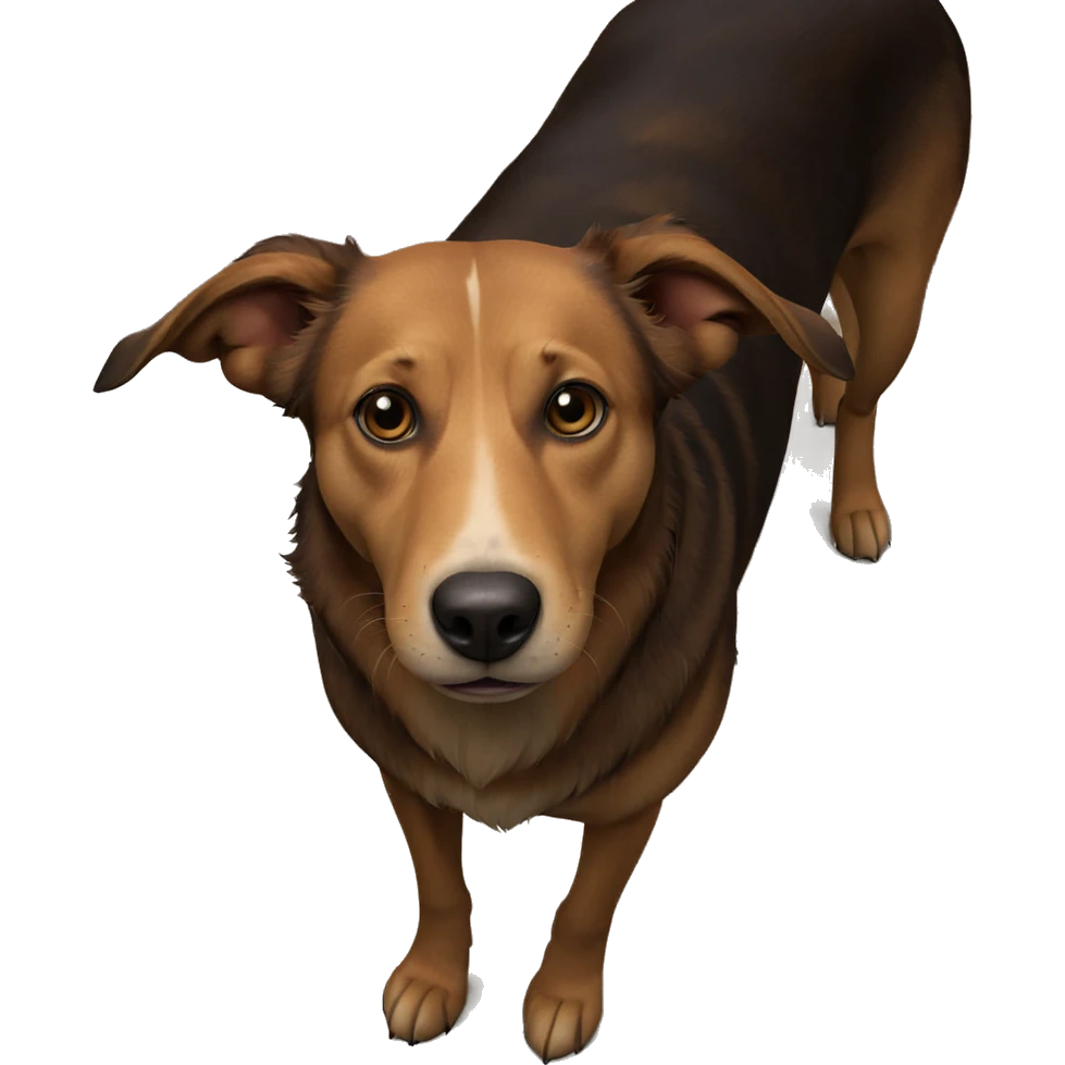 realistic dog gazing forward emoji