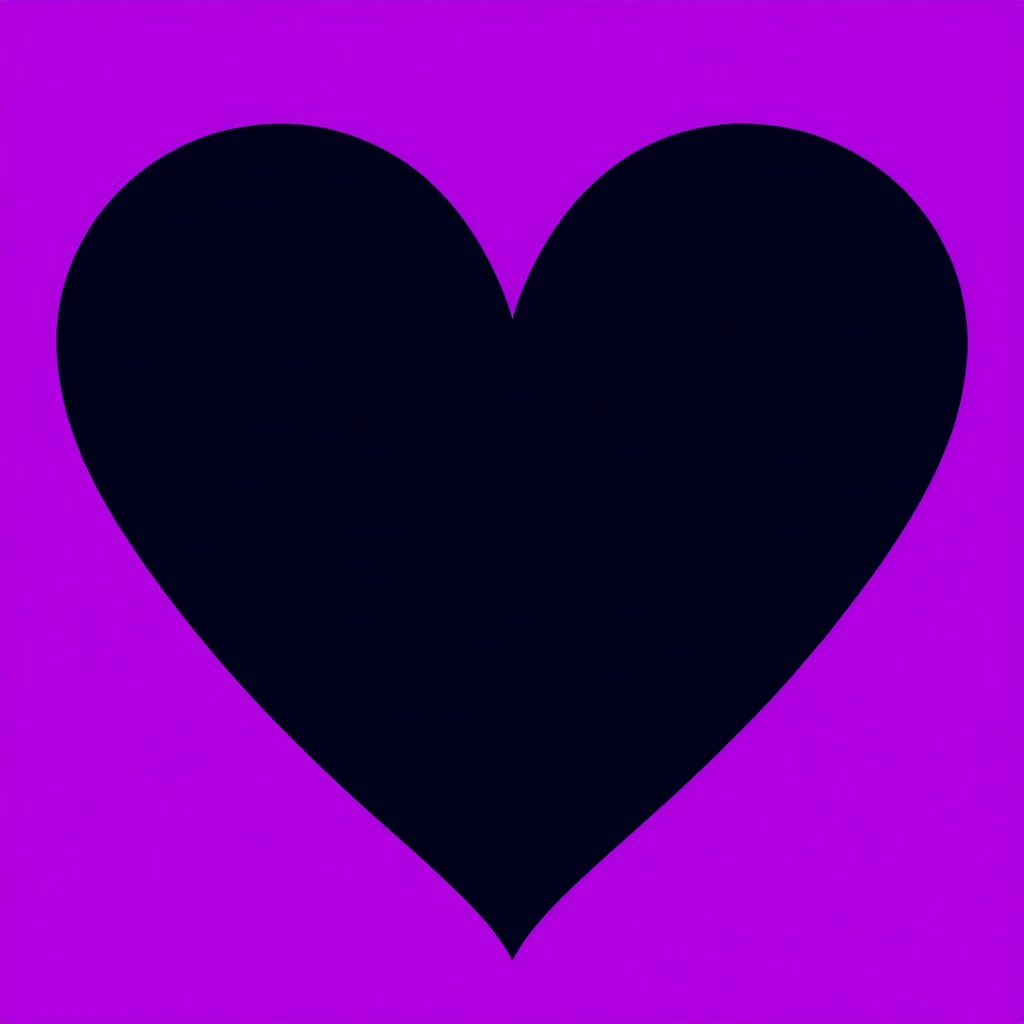 goth purple heart emoji