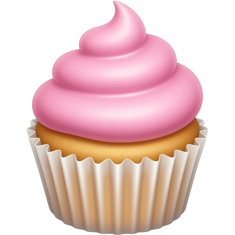 Cupcake with pink icing emoji