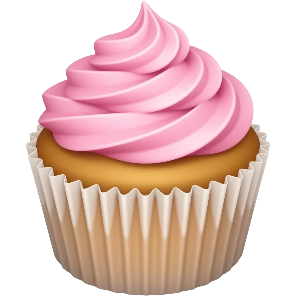 Cupcake with pink icing emoji