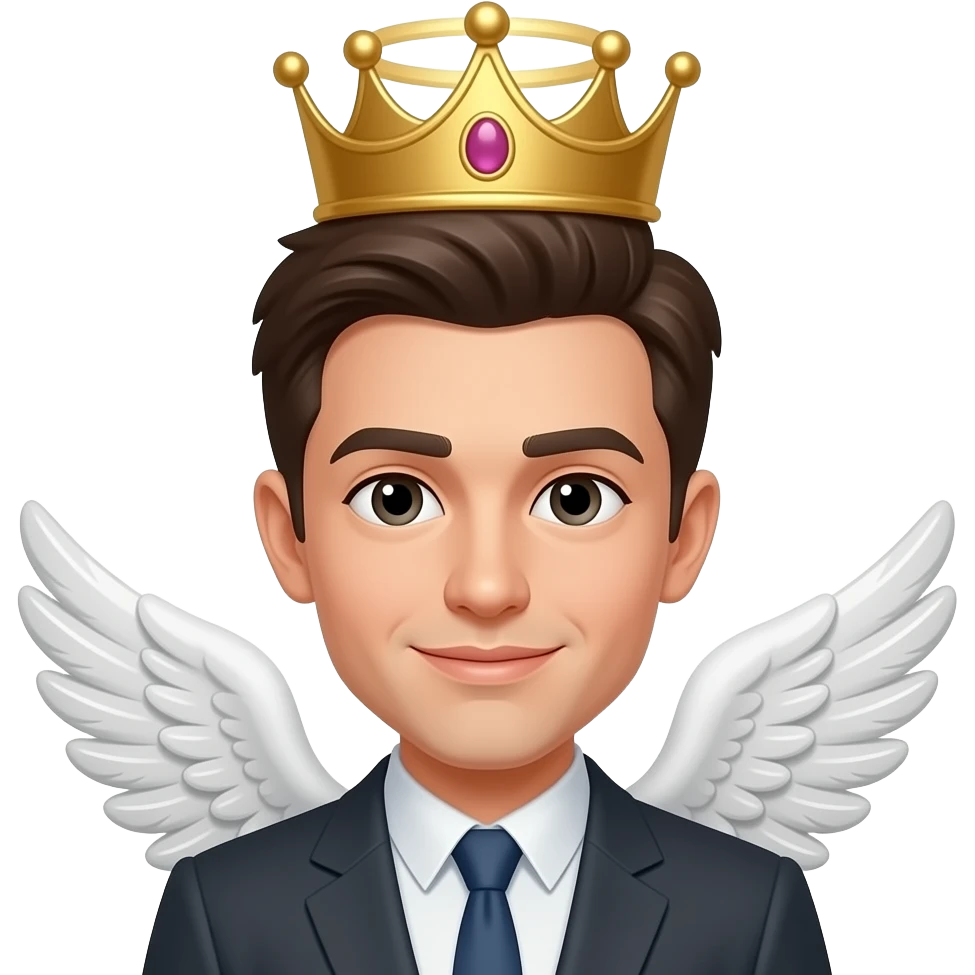 je voudrais un emoticone avec une couronne d'ange au dessus de la tete emoji