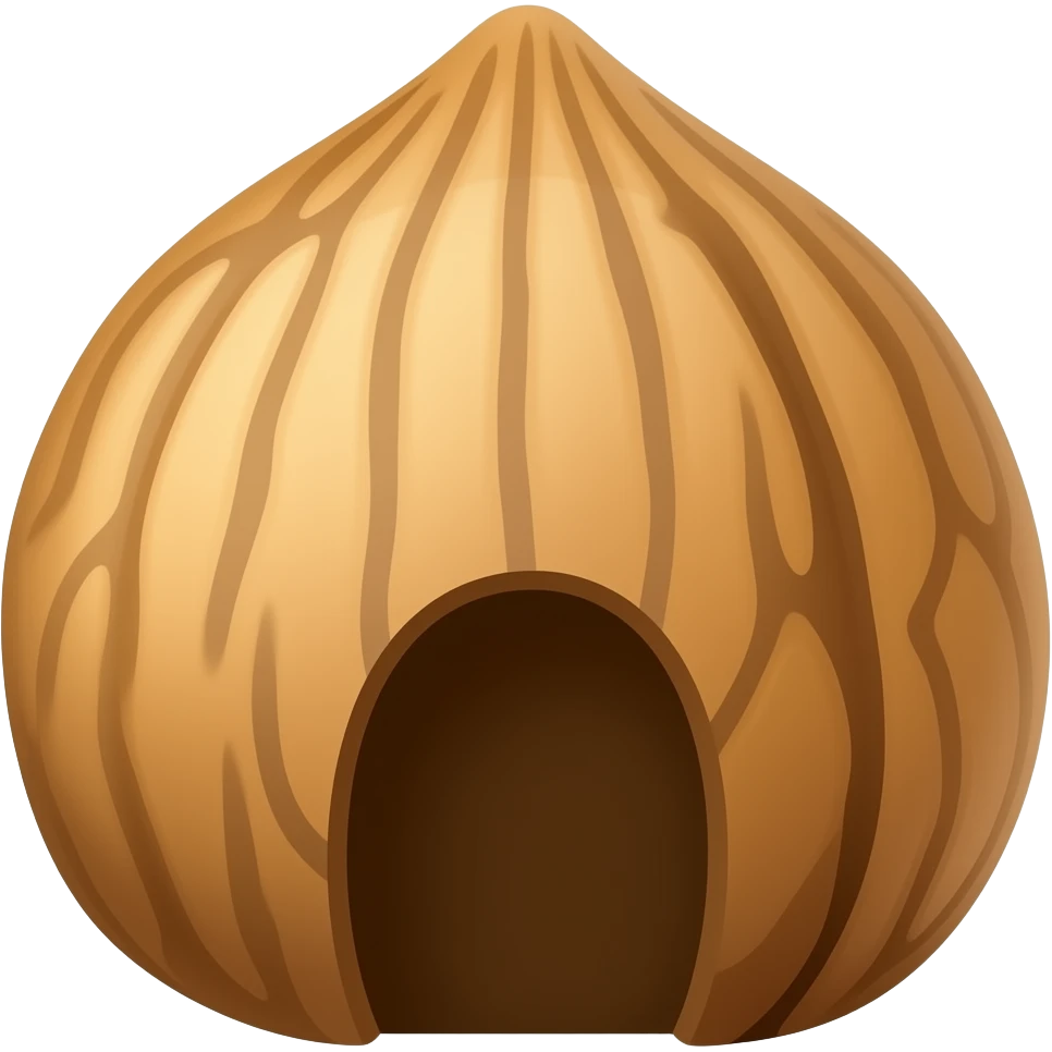A nut in a hut emoji