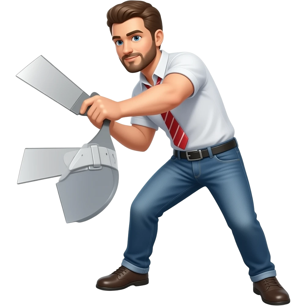 Hitting the Belt with men emoji