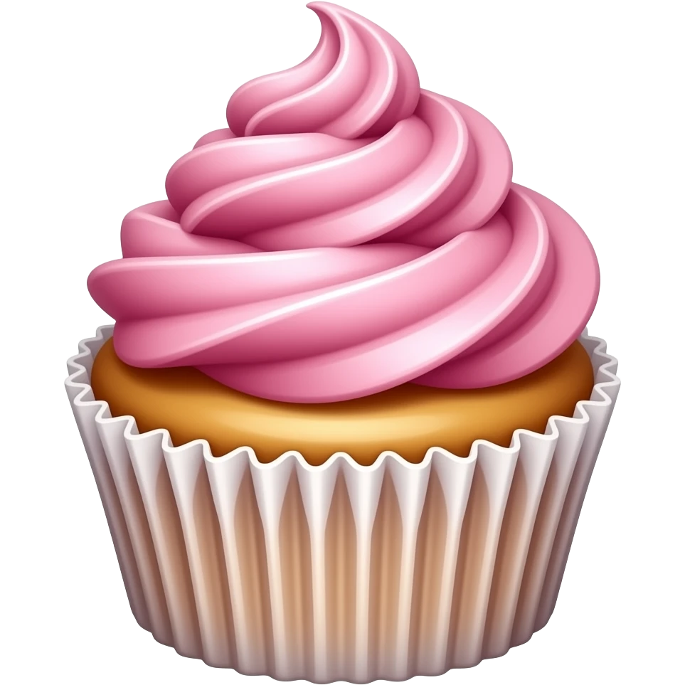 Cupcake with pink icing emoji