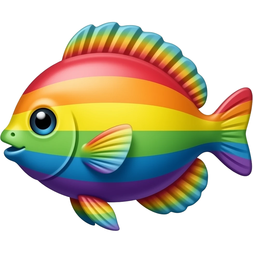 Rainbow fish emoji