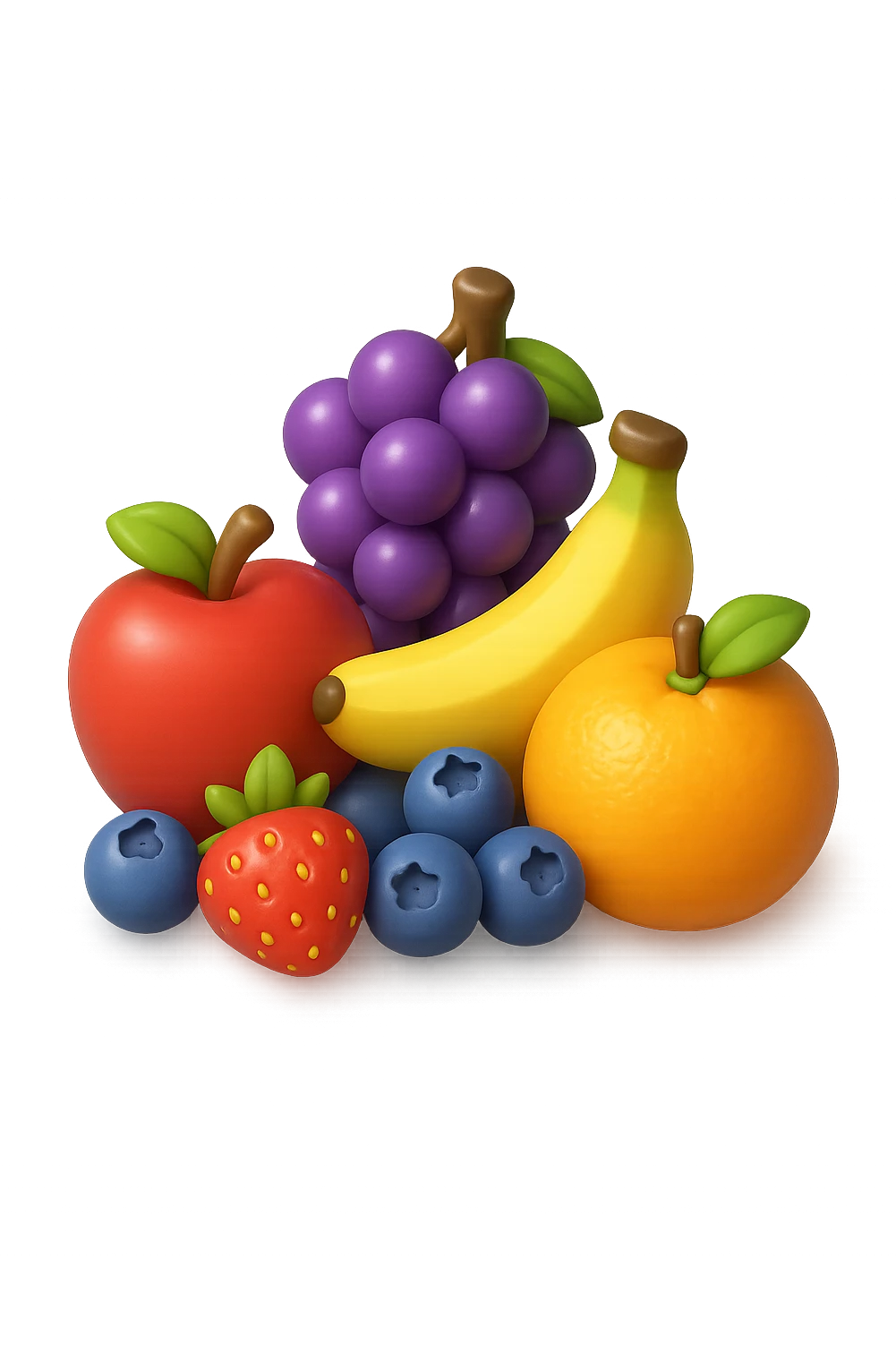 emoji 3d stile iphone che rappresenta montagnetta di frutta fresca 3d emoji