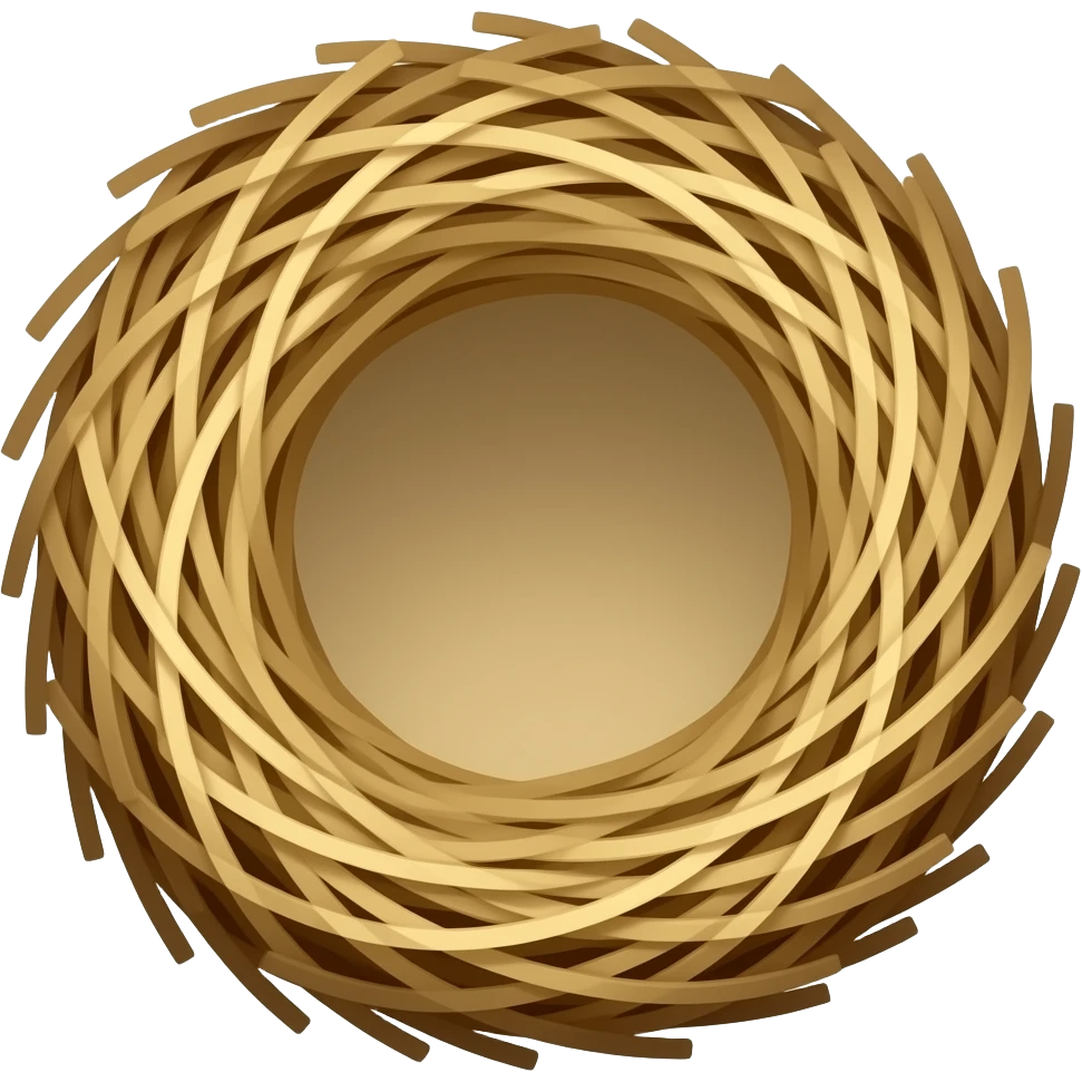 “Robin Nest Living” text white emoji