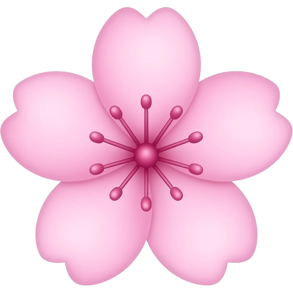 Sakura flower pastel pink emoji