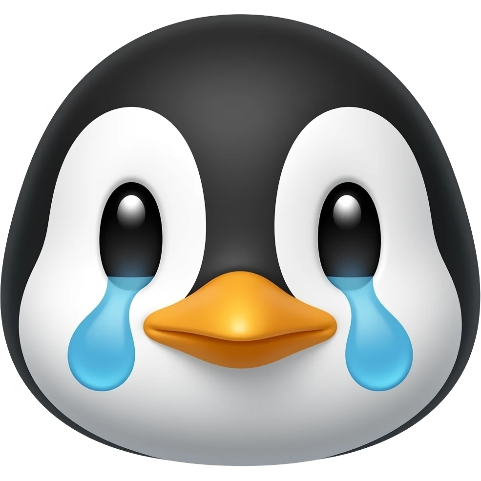 penguin face cry emoji