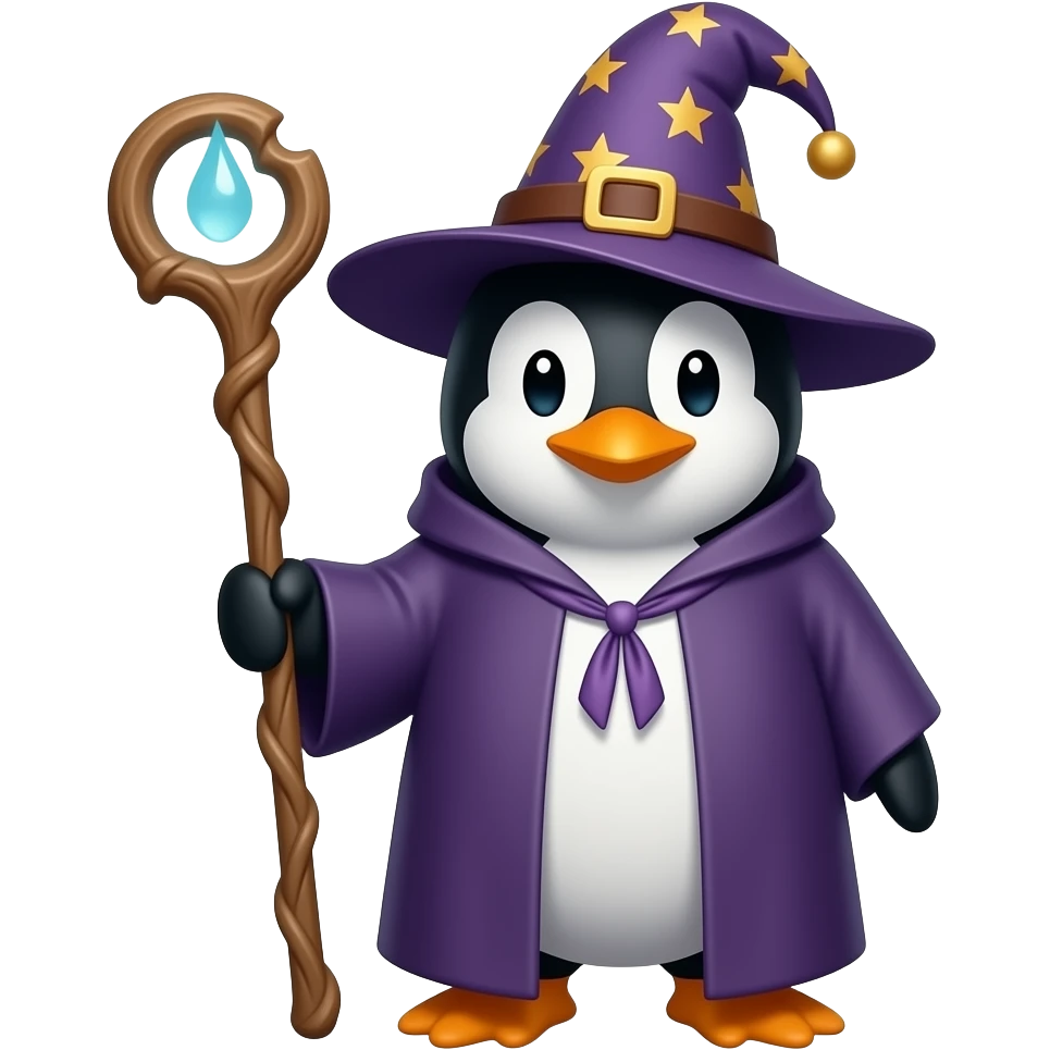 Penguin Wizard emoji