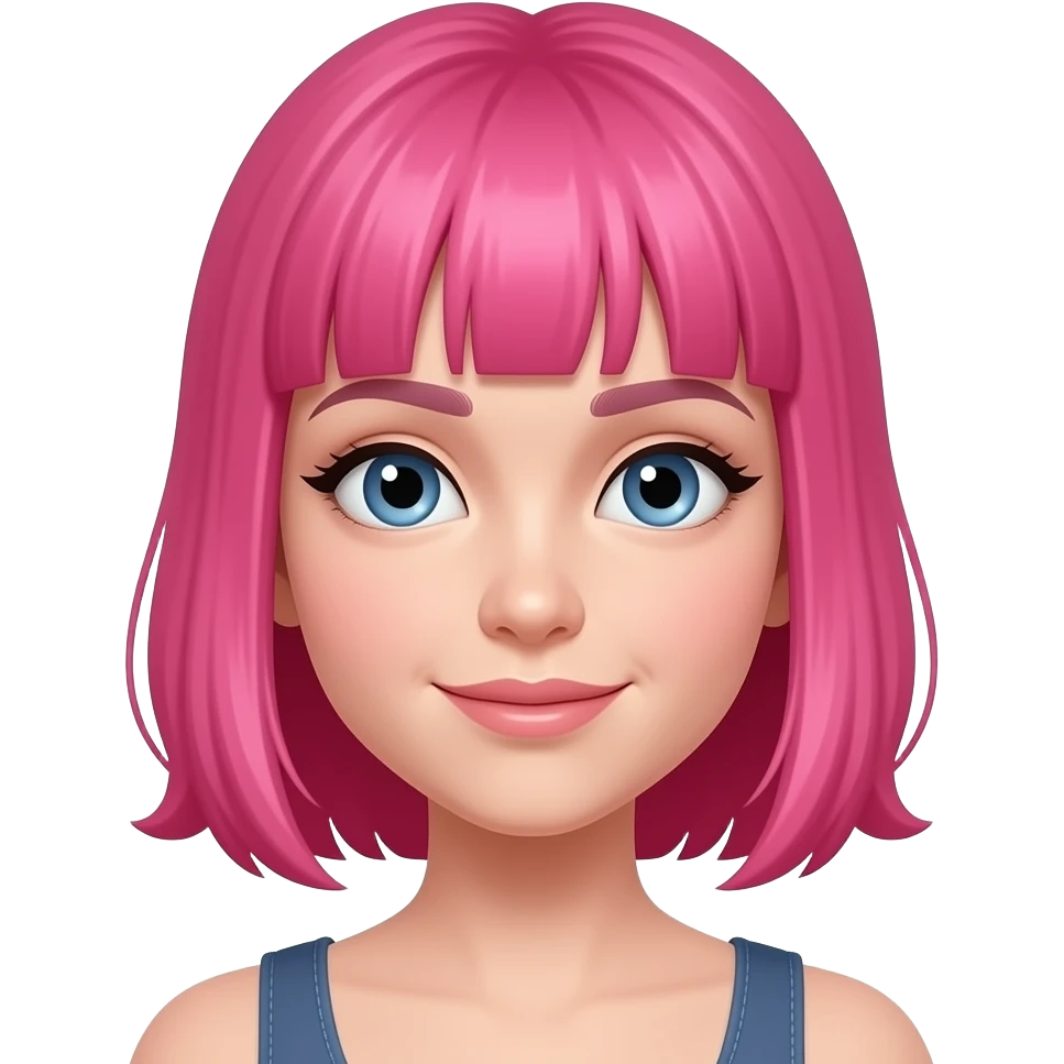 girl with pink hair will get back to this later emoji